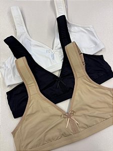 Kit 3 Sutiãs Alça Acolchoada Tamanho M