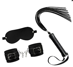 Kit Fetiche 3 em 1 Algema Venda e Chicote La Pimienta