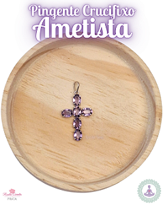 Pingente Crucifixo Ametista