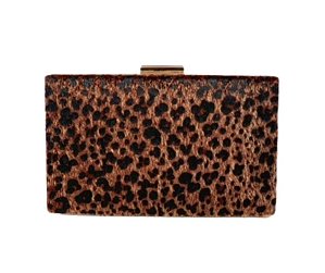 Bolsa Clutch Animal Print Onça Caramelo