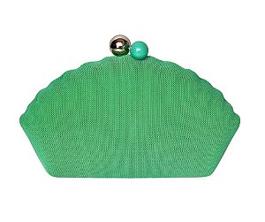 Bolsa Clutch Concha Verde