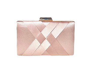 Bolsa Clutch Champagne Cetim X