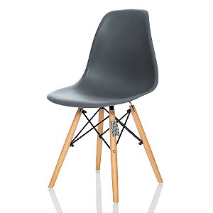 Cadeira Charles Eames Eiffel Cinza Escuro - KzaBela