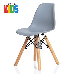 Cadeira Charles Eames Eiffel DSW KIDS - Cinza - KzaBela