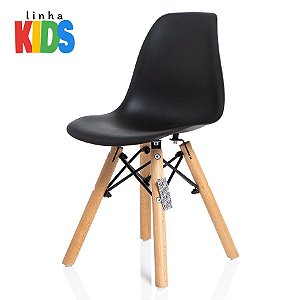 Cadeira Charles Eames Eiffel DSW KIDS - Preta - KzaBela