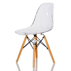 Cadeira Charles Eames Eiffel DSW - Acrílica Transparente - KzaBela