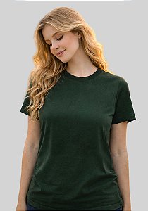 T-SHIRT FEMININA - BÁSICA - COR VERDE FLORESTA