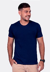 T-SHIRT MASCULINA - BÁSICA - COR AZUL MARINHO