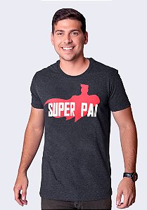 T-SHIRT MASCULINA - SUPER PAI PERSONAGEM - COR MESCLA - COLEÇÃO ANTIGA