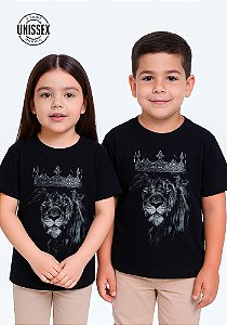 INFANTIL UNISSEX - LEÃO COROA REI - COR PRETO