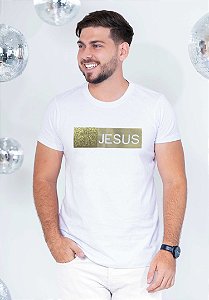 MASCULINA - JESUS PATCH - COR BRANCO