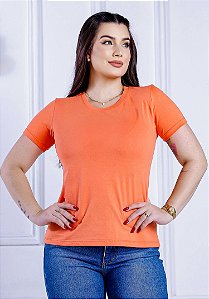 T-SHIRT FEMININA - BÁSICA - COR LARANJA ÁTRIA
