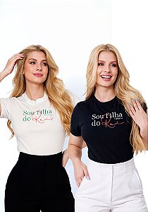 T-SHIRT FEMININA - EU SOU FILHA DO REI