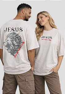 OVERSIZED - JESUS LEÃO DA TRIBO DE JUDÁ - COR MARFIM