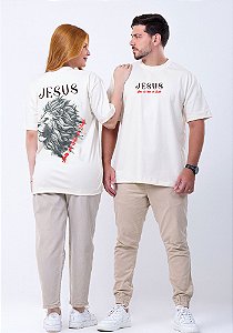 OVERSIZED - JESUS LEÃO DA TRIBO DE JUDÁ - COR MARFIM