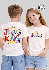 INFANTIL UNISSEX - JESUS IS KING - COR MARFIM