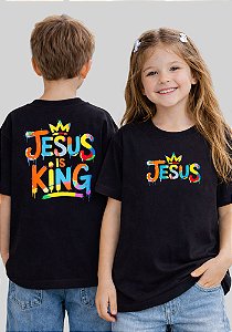 INFANTIL UNISSEX - JESUS IS KING - COR PRETO