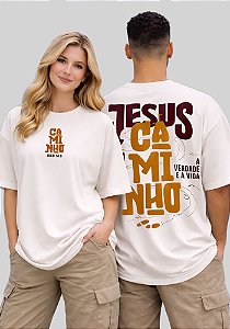 OVERSIZED - JESUS É O CAMINHO - COR MARFIM