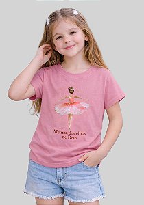 INFANTIL FEMININA - MENINA DOS OLHOS DE DEUS - COR ROSA CLARO