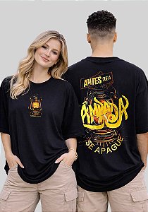 OVERSIZED - ANTES QUE A LÂMPADA SE APAGUE - COR PRETO