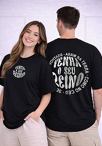 OVERSIZED - VENHA O SEU REINO - COR PRETO
