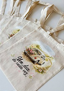 ECOBAG BOLSA DE ALGODÃO CRU - UM DIA DE CADA VEZ