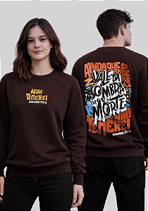 MOLETOM RAGLAN - AINDA QUE EU ANDASSE PELO VALE - COR MARROM