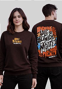 MOLETOM RAGLAN - AINDA QUE EU ANDASSE PELO VALE - COR MARROM