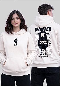 MOLETOM CAPUZ - WANTED - COR MARFIM