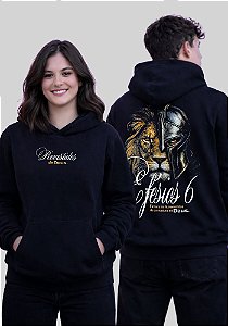 MOLETOM CAPUZ - EFESIOS 6 - COR PRETO