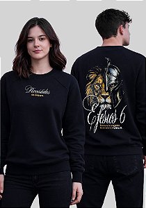 MOLETOM RAGLAN - EFESIOS 6 - COR PRETO