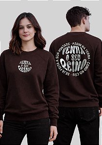 MOLETOM RAGLAN - VENHA O SEU REINO - COR MARROM