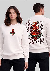 MOLETOM RAGLAN - DE TUDO O QUE SE DEVE GUARDAR - COR MARFIM