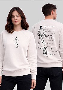 MOLETOM RAGLAN - AS MINHAS OVELHAS OUVEM - COR MARFIM