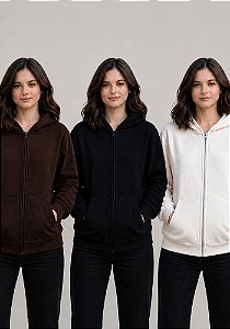 MOLETOM COM ZÍPER CANGURU BÁSICO