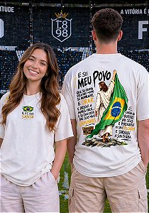 OVERSIZED - E SE MEU POVO QUE SE CHAMA PELO MEU NOME - COR MARFIM