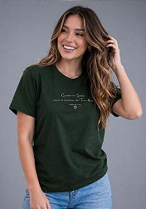 T-SHIRT FEMININA - GUARDA-ME SENHOR - COR VERDE