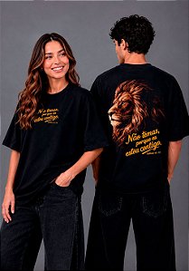 OVERSIZED - NÃO TEMAS PORQUE EU ESTOU CONTIGO - COR PRETO
