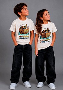 INFANTIL FEMININA - A FÉ CONSTRUIU E DEUS SALVOU - COR MARFIM