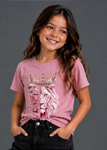 INFANTIL FEMININA - LEÃO YESHUA COROA - COR ROSA