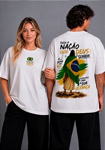 OVERSIZED - FELIZ A NAÇÃO - COR MARFIM