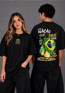 OVERSIZED - FELIZ A NAÇÃO - COR PRETO