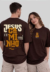 OVERSIZED - JESUS É O CAMINHO - COR MARROM