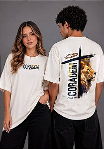 OVERSIZED - CORAGEM JOSUÉ 1:9 - COR MARFIM