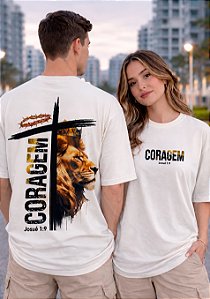 OVERSIZED - CORAGEM JOSUÉ 1:9 - COR MARFIM