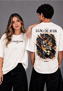 OVERSIZED - A RAIZ DE DAVI LEÃO DE JUDÁ - COR MARFIM