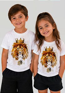 INFANTIL UNISSEX -COROA LEÃO CORDEIRO COLORIDO - COR MARFIM