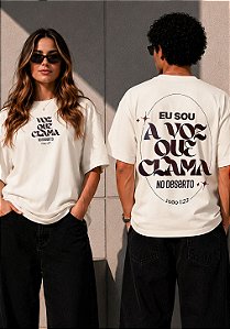 OVERSIZED - VOZ QUE CLAMA NO DESERTO- COR MARFIM