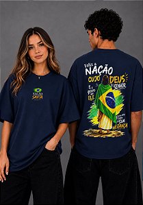 OVERSIZED - FELIZ A NAÇÃO - COR AZUL