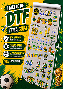 CARTELA DE ADESIVOS DTF PATCHES COPA - 1 METRO